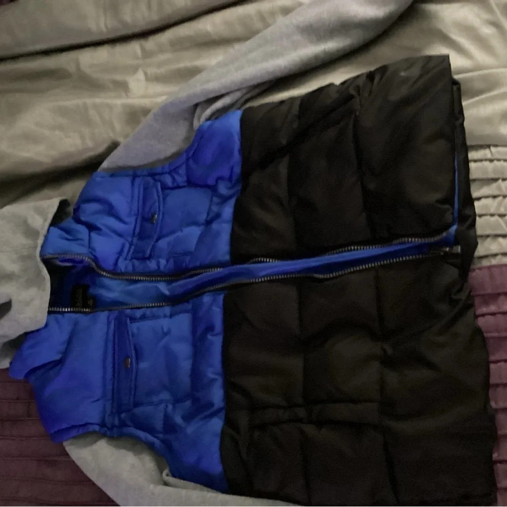 Kids Blue and Gray Puffer Jacket